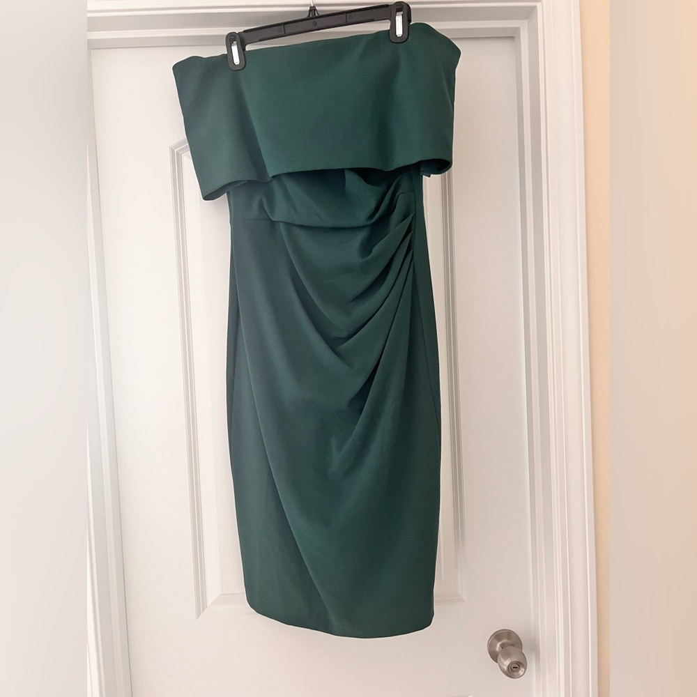 Vince Camuto off the shoulder evergreen dress in excellent condition - Picture 4 of 6